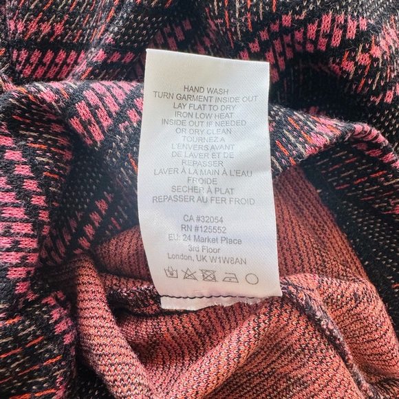 Women's Dolan Pink and Black Casual Bottoms with Zigzag Pattern Trousers Size XS - Picture 4 of 5